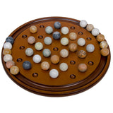 Late 19thC. Solitaire Marble Board Game, 36 Early Hand Made Marbles Circa 1890