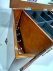 Large Wood Jewelry Box, Jewelry Organizer with Mirrored Lift Lid & Safety Lock-Used