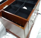 Large Wood Jewelry Box, Jewelry Organizer with Mirrored Lift Lid & Safety Lock-Used