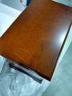 Large Wood Jewelry Box, Jewelry Organizer with Mirrored Lift Lid & Safety Lock-Used
