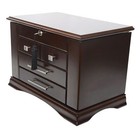Large Wood Jewelry Box, Jewelry Organizer with Mirrored Lift Lid & Safety Lock-Used
