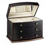 New Large Wood Contessa Jewelry Chest Box Ample Storage Impressive Gift for her