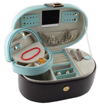 Classic Milano Leather Jewelry Case Rings Earrings Bracelets Necklaces