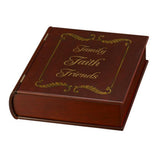 Exclusive Wood Faith Memory Treasure  Box or Organizer - Dimensions 12.0 "W x 14.0 "D x 3.75 "H