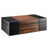 Dark wood Valet Travel Case Jewelry Box Organizer Storage