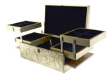 New Large Handmade Gold Jewelry Box Storage Container with Lock and Key Brand Bombay Dimensions 6"H x 15"W x 9.5"D