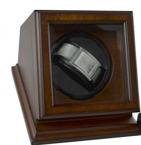 Top Quality Automatic Single Wood Watch Winder Brand by Bombay Dimensions 5.75"H x 7.25"W x 6"D
