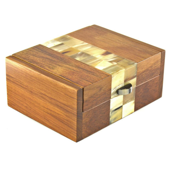 Horn/Wood Watch Display Box Brand Bombay Dimensions 8" X 7" x 4"