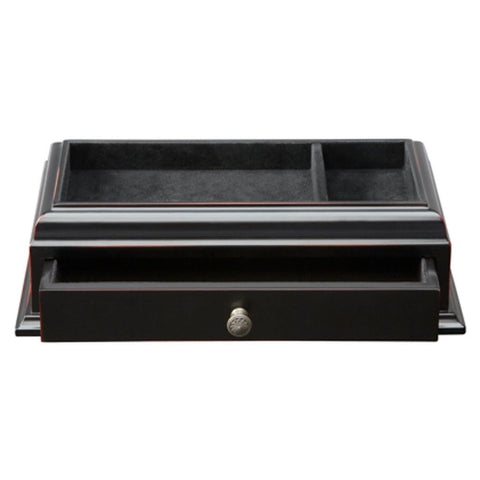 Black Wood Top Quality Pocket Changer – Ebony - Dimensions 11.62 "W x 6.25 "D x 3.5 "H