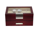 20 Slots Watch Display Case Glass Top Jewelry Storage Box Organizer