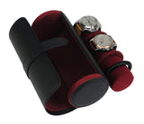 3 Slot PU Leather Roll Watch Case Jewelry Organizer
