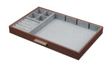 Arolly Leatherette Valet Tray with Pullout Drawer
