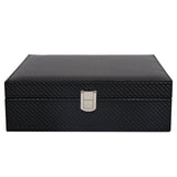 Top Quality Black Leather watch Ring Storage Box Organizer