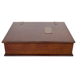 Large Exclusive Wood Treasure Box Photo Organizer and Memory Keepsakes Box with Brass Latch