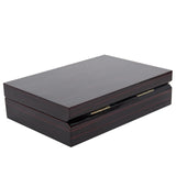 Arolly Cufflinks Gift Box Tie Clip Brooch Storage Case Box -Ebony